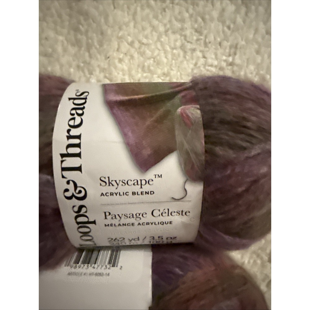 Skyscape™ Yarn by Loops & Threads® Purple & Green Multi Set Of Two - Picture 4 of 5